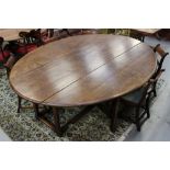 Massive 18th century-style fruitwood wakes table,