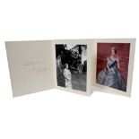 HM Queen Elizabeth The Queen Mother - two signed Christmas cards for 1968 and 1970,
