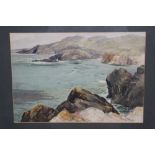 Theodore James Gracey (1895-1959) watercolour - coastal landscape, signed, in glazed gilt frame,