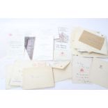 HM Queen Elizabeth The Queen Mother - handwritten Christmas gift card on Clarence House headed