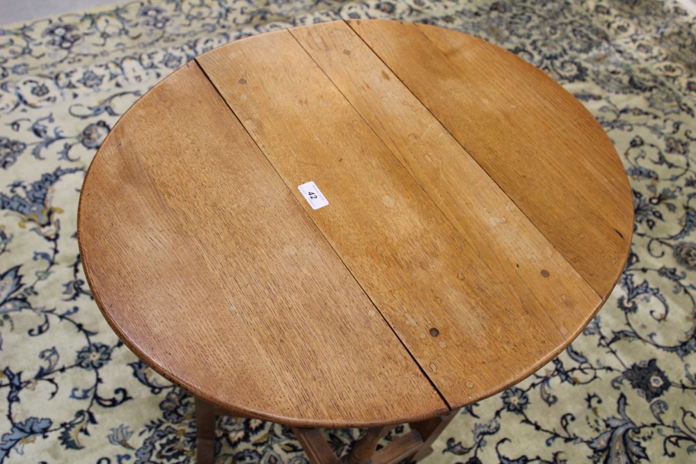 The Royal Yacht 'Osborne' - small oak oval drop-leaf table with end drawer, - Image 2 of 5