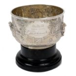 Fine late Victorian Royal Presentation silver bowl given by HRH Albert Edward Prince of Wales