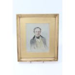 Richard Dadd (1817-1886) rare miniature watercolour portrait on paper, of a gentleman named as G.R.