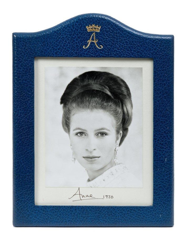 HRH Princess Anne The Princess Royal - signed presentation striking portrait photograph of The