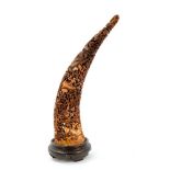 Finely carved 19th century Chinese horn,