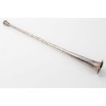 George V silver candle snuffer in the form of a hunting horn (Birmingham 1911), maker's mark rubbed,