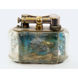 Rare 1950s Dunhill aquarium table lighter,