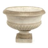 19th century Grand Tour carved marble jardinière of classical oval form, with gadrooned body,