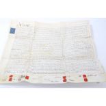 George IV indenture on vellum relating to the sale of land to widen Waterloo Bridge, 1823,