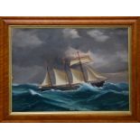 Pair of late 19th / early 20th century Italian School gouaches - The three-masted ship 'Pearl' in
