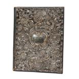 Fine Victorian silver mounted leather Royal Presentation blotter given by TRH The Duke and Duchess