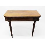 Good George IV mahogany card table, in the manner of Gillows,