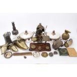 Sundry works of art - including set of Victorian postal scales, pewter,
