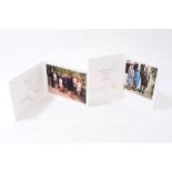 HM Queen Elizabeth II and HRH The Duke of Edinburgh - two Christmas cards for 1998 and 1999 with