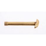 Edwardian 18ct gold pencil holder from an umbrella or walking stick handle,