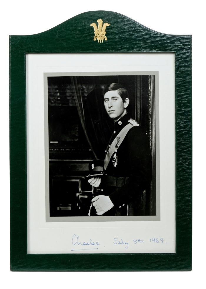 HRH Prince Charles The Prince of Wales - signed presentation portrait photograph of The Prince