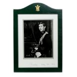 HRH Prince Charles The Prince of Wales - signed presentation portrait photograph of The Prince