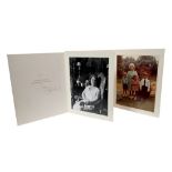 HM Queen Elizabeth The Queen Mother - two signed Christmas cards for 1971 and 1972,