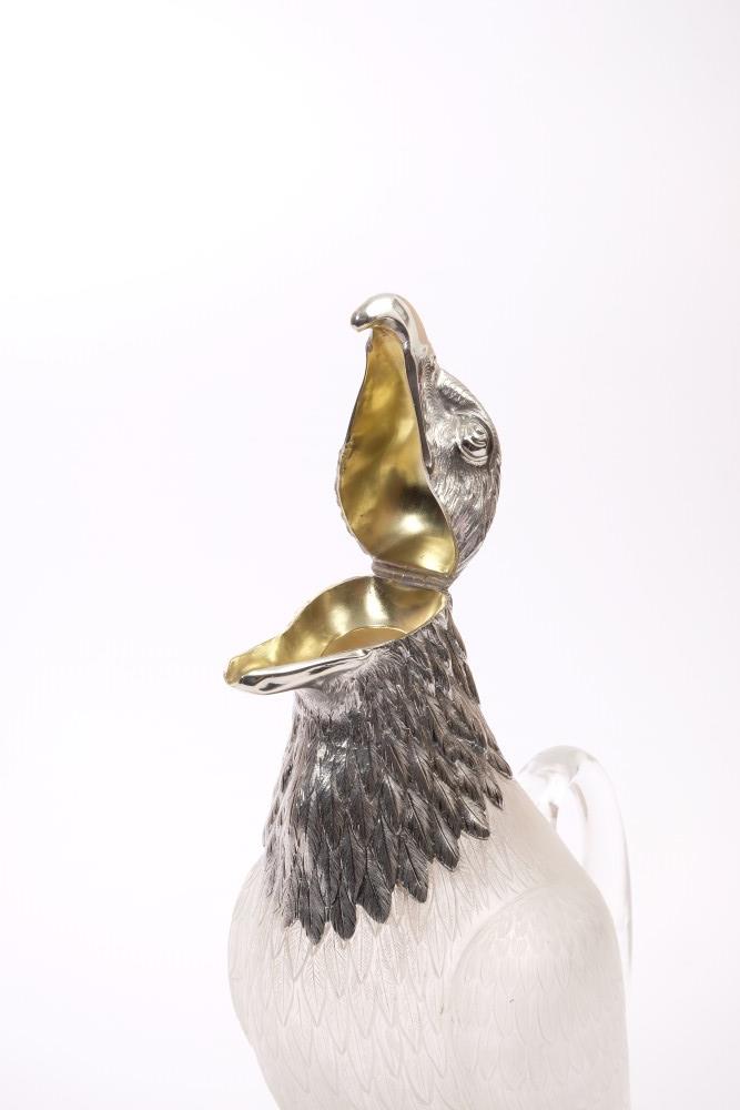 Victorian silver mounted claret jug in the form of a Golden Eagle, - Image 4 of 16