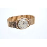 1940s gentlemen's 9ct gold wristwatch with Swiss 15 jewel movement,