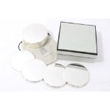 HM Queen Elizabeth II - presentation set of six silver plated wine coasters in plated box with
