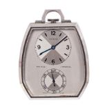 Rare Art Deco gentlemen's Rolex Prince Imperial stainless steel pocket watch with two dials
