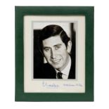 HRH Prince Charles The Prince of Wales - signed presentation portrait photograph of The Prince