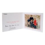 HRH Diana Princess of Wales - signed and inscribed 1991 Christmas card with twin gilt Royal ciphers