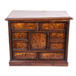 Rare 17th century Italian or Southern Germany marquetry inlaid table cabinet with central cupboard