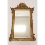 Victorian gilt gesso wall mirror,