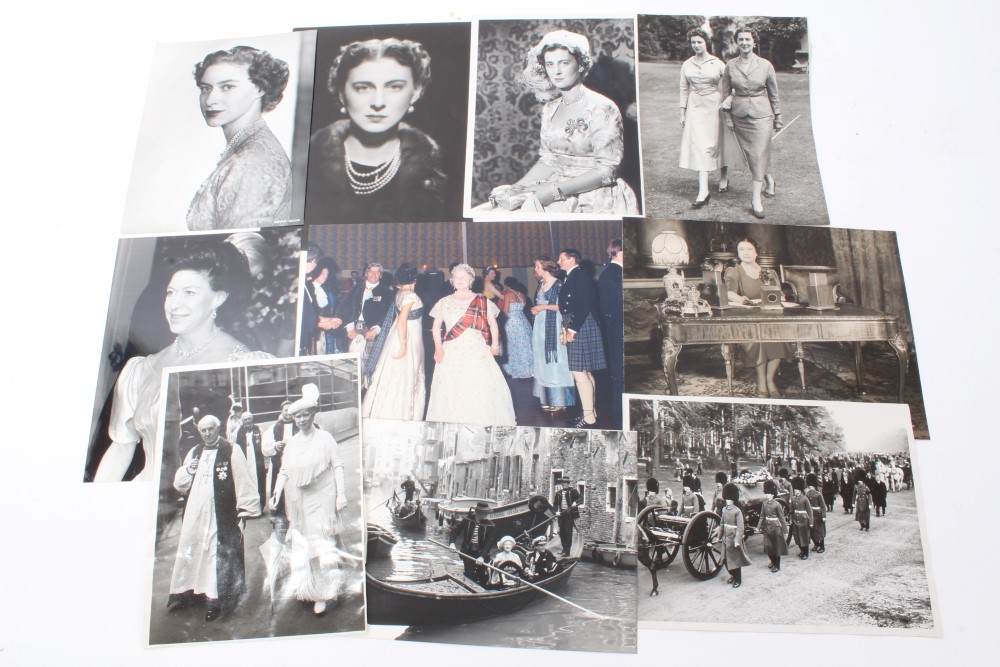 HRH Princess Marina Duchess of Kent - three press photographs and other Royal photographs,