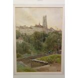 Harry Goodwin (1842 - 1925), watercolour - Fribourg (Switzerland), monogrammed,