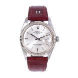 Gentlemen's Rolex Oyster Perpetual Date Just stainless steel wristwatch with brushed satin-finish
