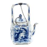Late 17th century Chinese Kangxi blue and white porcelain wine / tea pot, circa 1690,