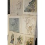 Collection of 19th century English School works, mostly watercolours, views including Winchester,