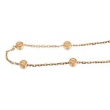 Cartier 18ct gold 'Love Station' necklace with the iconic screw-head design and chain links,