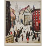 *Laurence Stephen Lowry (1887 - 1976), signed print - Berwick on Tweed, blind stamp lower left,