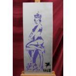 Pegasus, Street Art, limited edition graffiti print on canvas - Her Majesty Queen Elizabeth II,