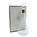 HM Queen Elizabeth II - presentation glass decanter with silver plated collar,