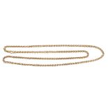 Cartier 18ct gold chain with fancy links, clasp marked 750 and signed Cartier,