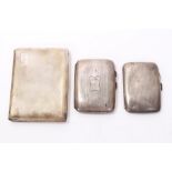 1920s silver cigarette case of rectangular form,