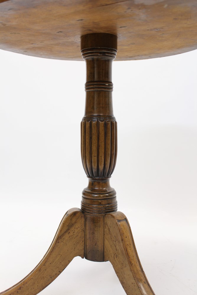 Unusual 19th century and later walnut crossbanded revolving drum table, - Image 4 of 4