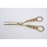 Pair George III silver gilt grape scissors with grape and vine handles (London 1807),