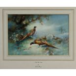 William E Powell (1878-1955), watercolour - The First Snow, signed, in glazed frame, 24.5cm x 35.