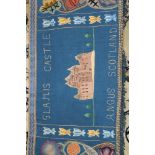 Fine 1930s embroidered crewel work banner embroidered by Fenella Bowes-Lyon in the 17th