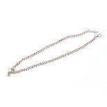 Edwardian 9ct rose gold curb link watch chain,