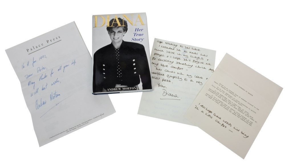 HRH Diana Princess of Wales - handwritten and poignant letter dated September 4th 1990,