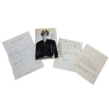 HRH Diana Princess of Wales - handwritten and poignant letter dated September 4th 1990,
