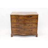 Good George III mahogany serpentine chest of drawers of small size,