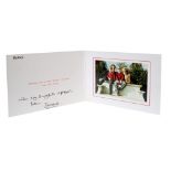 HRH Diana Princess of Wales - signed and inscribed 1990 Christmas card with twin gilt Royal ciphers
